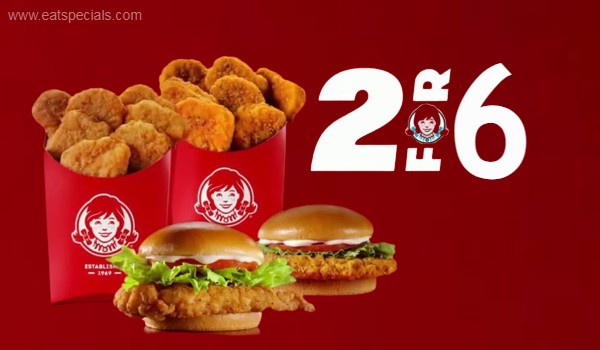 Wendy's 2 for $6 Menu