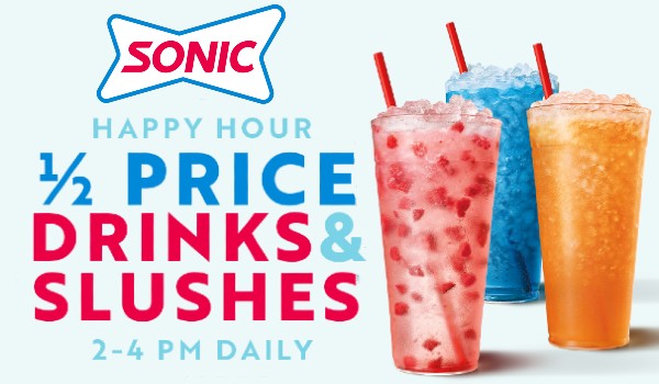 Half Price Drinks at Sonic