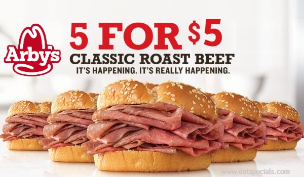 Arby’s 5 For $5