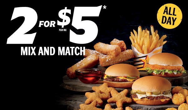 Carl's Jr 2 for 5